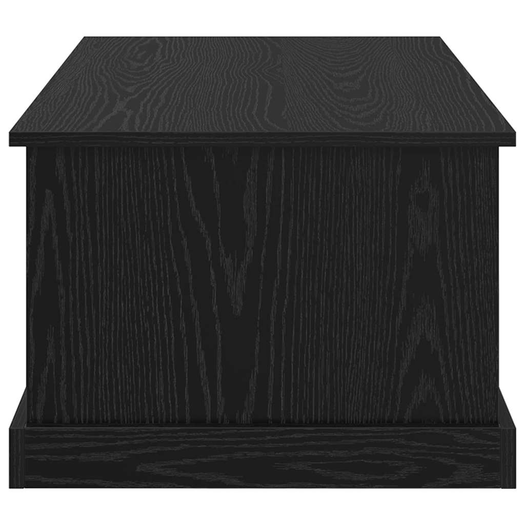 Kaffebord med skuff Svart Eik 90 x 50 x 35 cm Konstruert tre