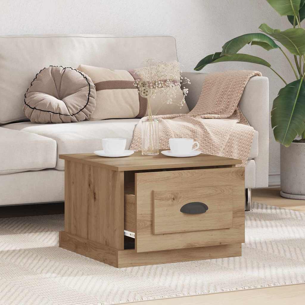 Kaffebord med skuff Artisan Eik 50 x 50 x 35 cm Konstruert tre