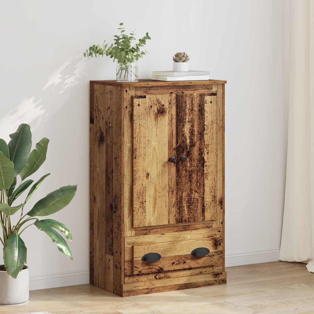 Høyskap med skuff Gamle tre 60 x 35,5 x 103,5 cm Konstruert tre