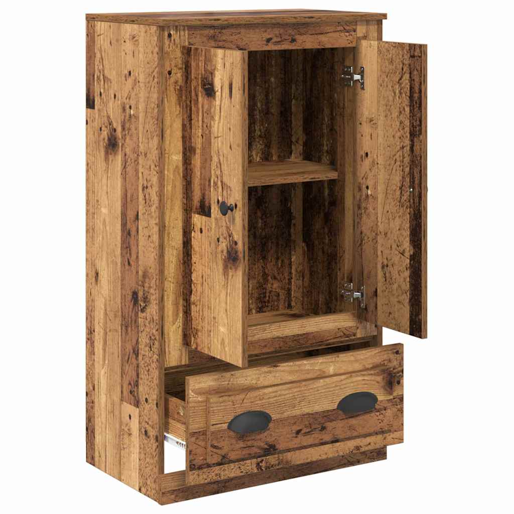 Høyskap med skuff Gamle tre 60 x 35,5 x 103,5 cm Konstruert tre