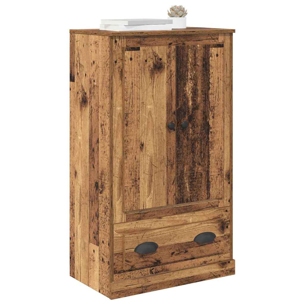 Høyskap med skuff Gamle tre 60 x 35,5 x 103,5 cm Konstruert tre