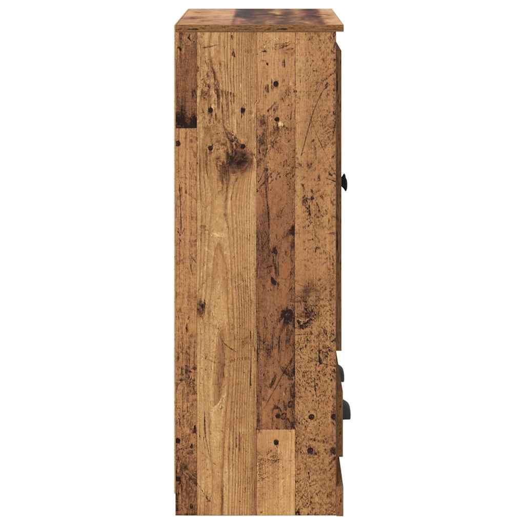 Høyskap med skuff Gamle tre 60 x 35,5 x 103,5 cm Konstruert tre