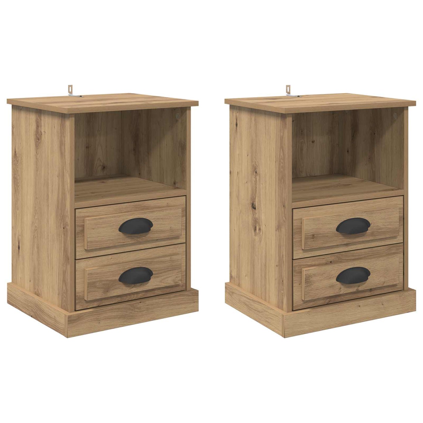 Nattbordskap 2 stk. Artisan Eik 36 x 43 x 60 cm Konstruert tre