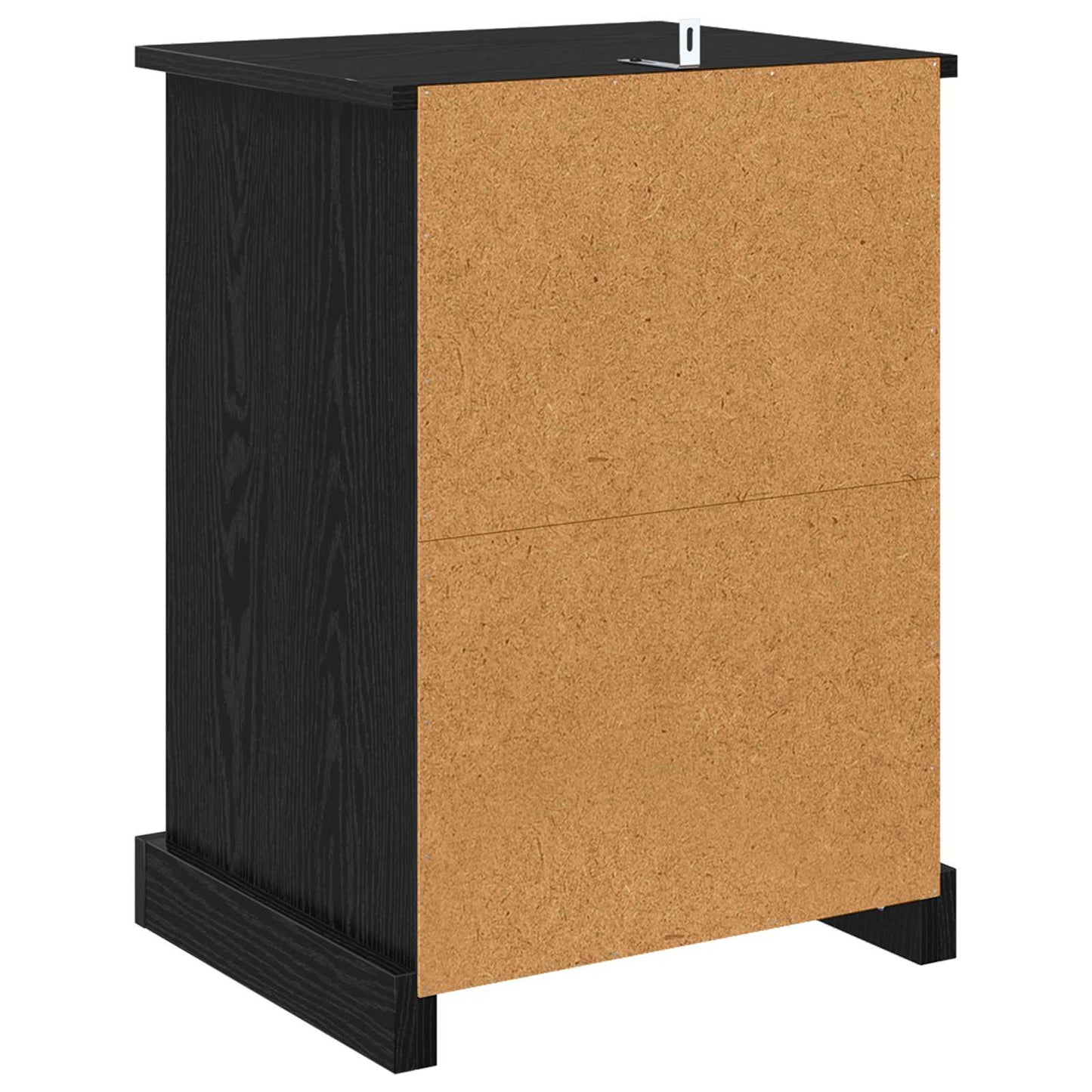 Nattbordskap med skuff Svart Eik 36 x 43 x 60 cm Konstruert tre