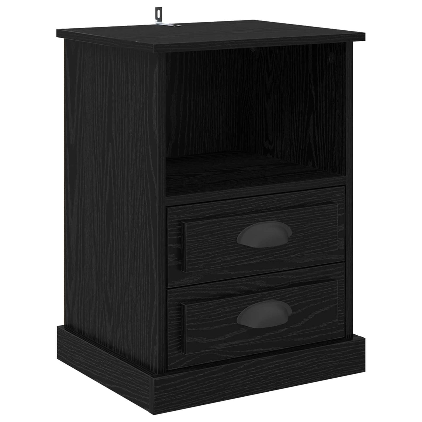Nattbordskap 2 pcs Svart Eik 36 x 43 x 60 cm Konstruert tre