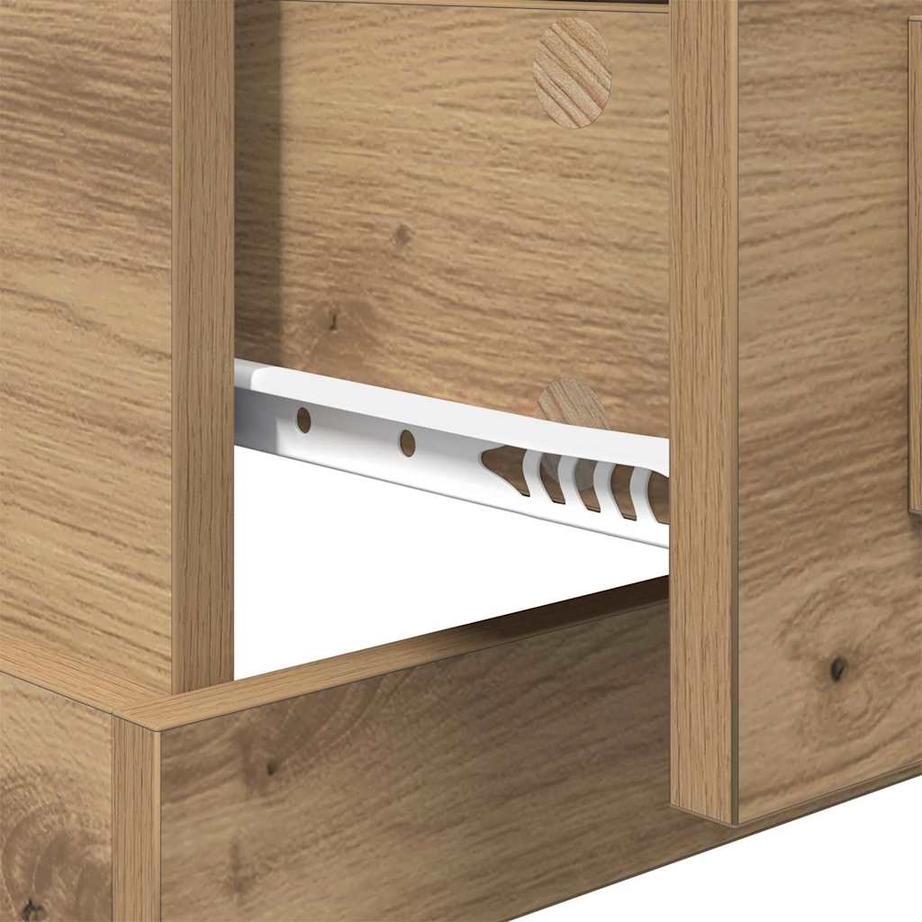 Nattbordskap Artisan Eik 50 x 50 x 60 cm Konstruert tre