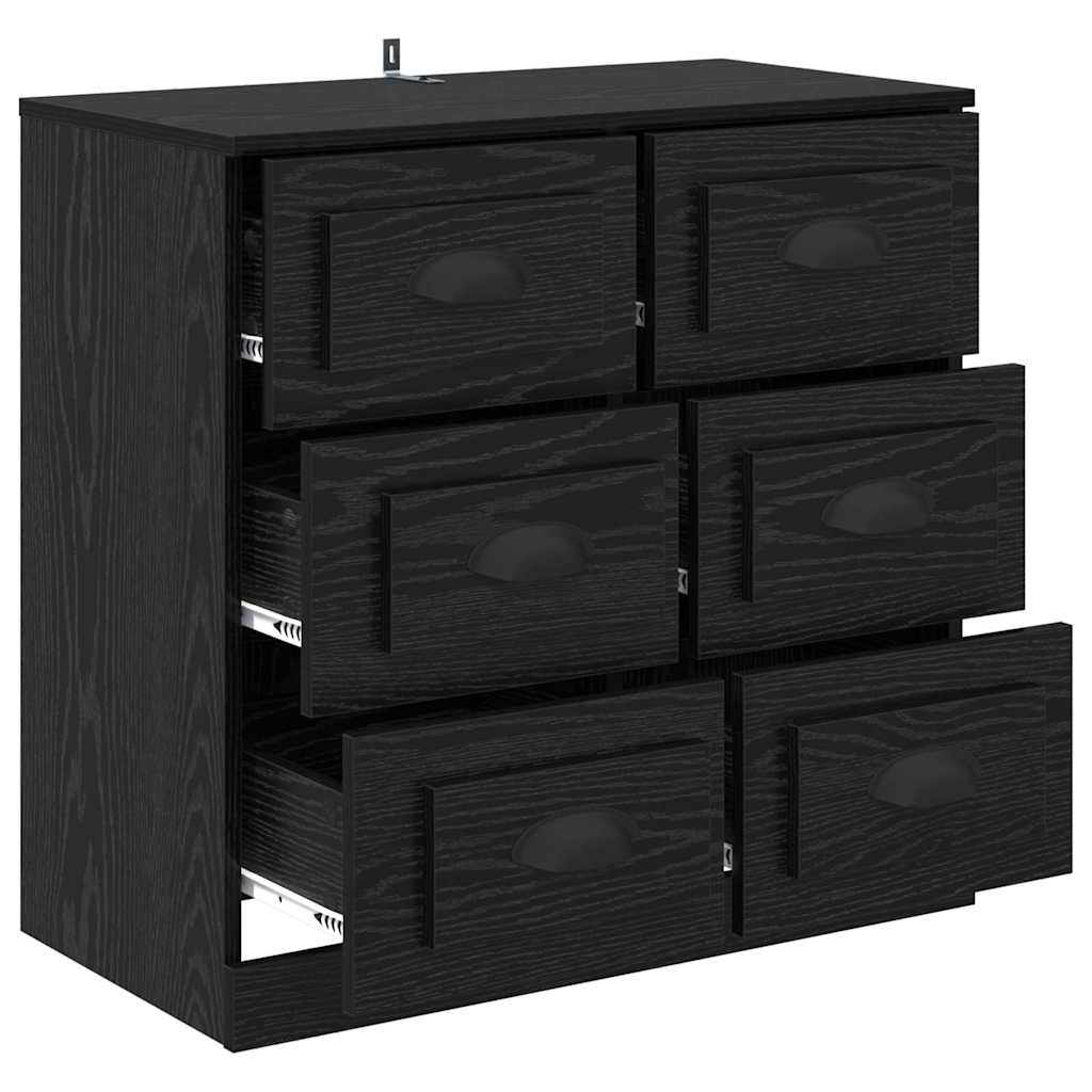 Serviesskap Svart Eik 70 x 35,5 x 67,5 cm Konstruert tre