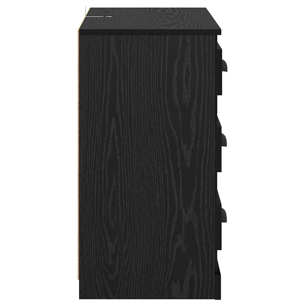 Serviesskap Svart Eik 70 x 35,5 x 67,5 cm Konstruert tre