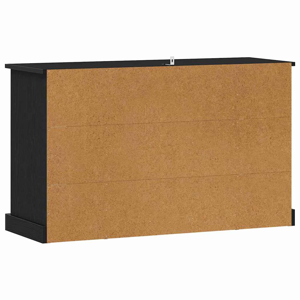 Serviesskap Svart Eik 100 x 35,5 x 60 cm Konstruert tre