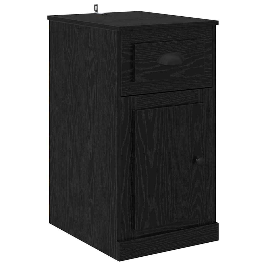 Sideskap Svart Eik 40 x 50 x 75 cm Konstruert tre