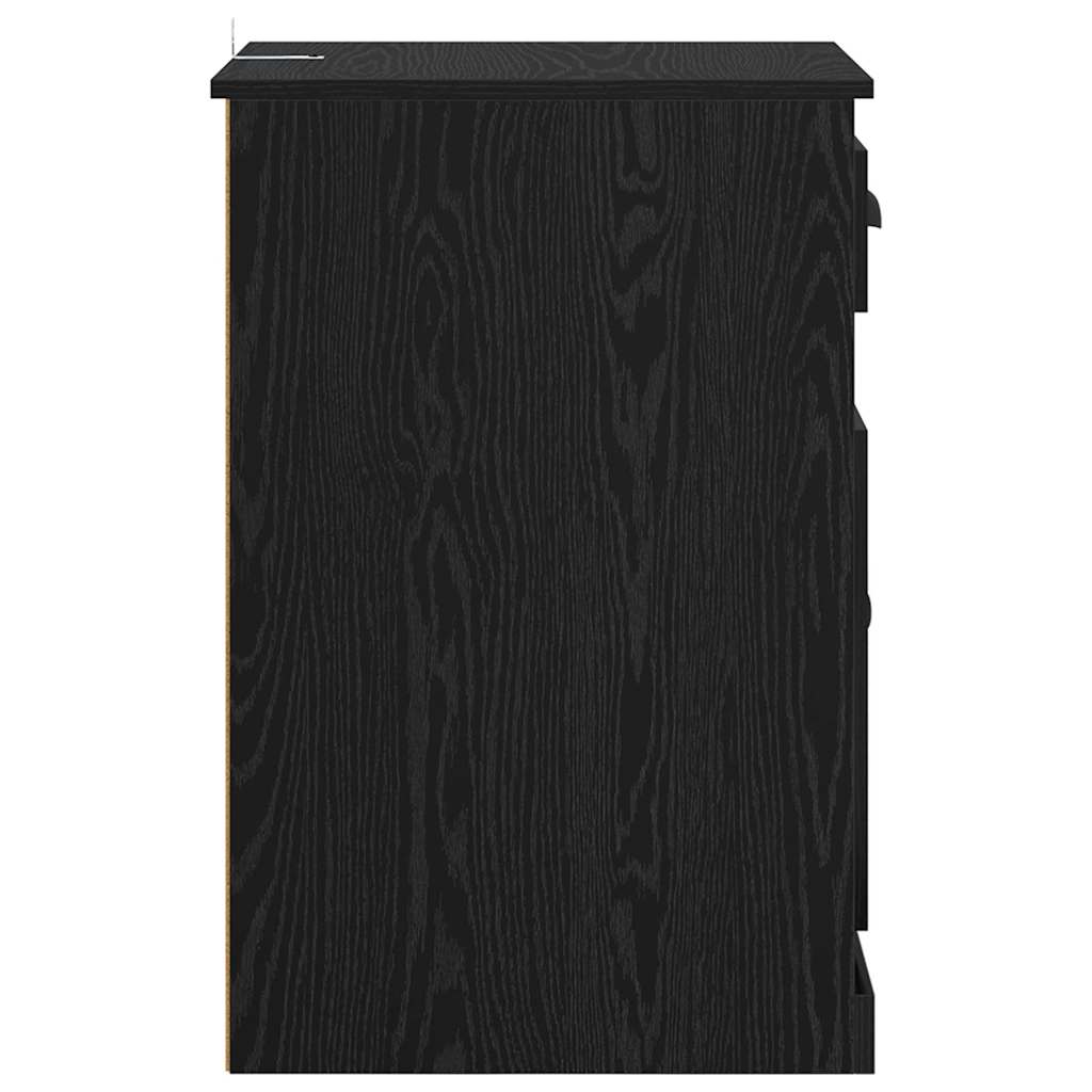 Sideskap Svart Eik 40 x 50 x 75 cm Konstruert tre