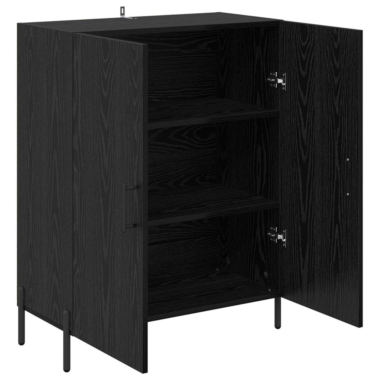 Serviesskap Svart Eik 69,5 x 34 x 90 cm Konstruert tre