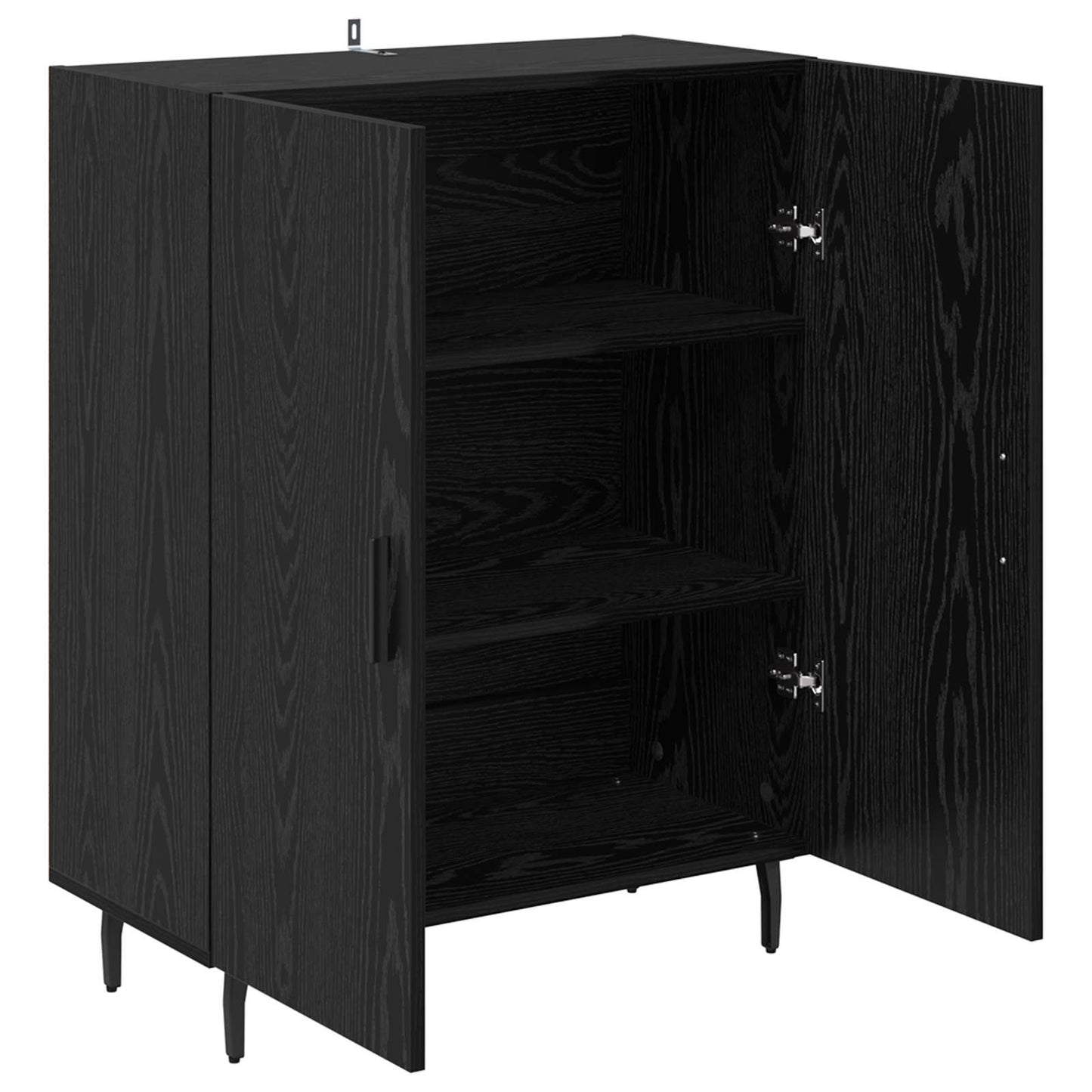 Serviesskap Svart Eik 69,5 x 34 x 90 cm Konstruert tre
