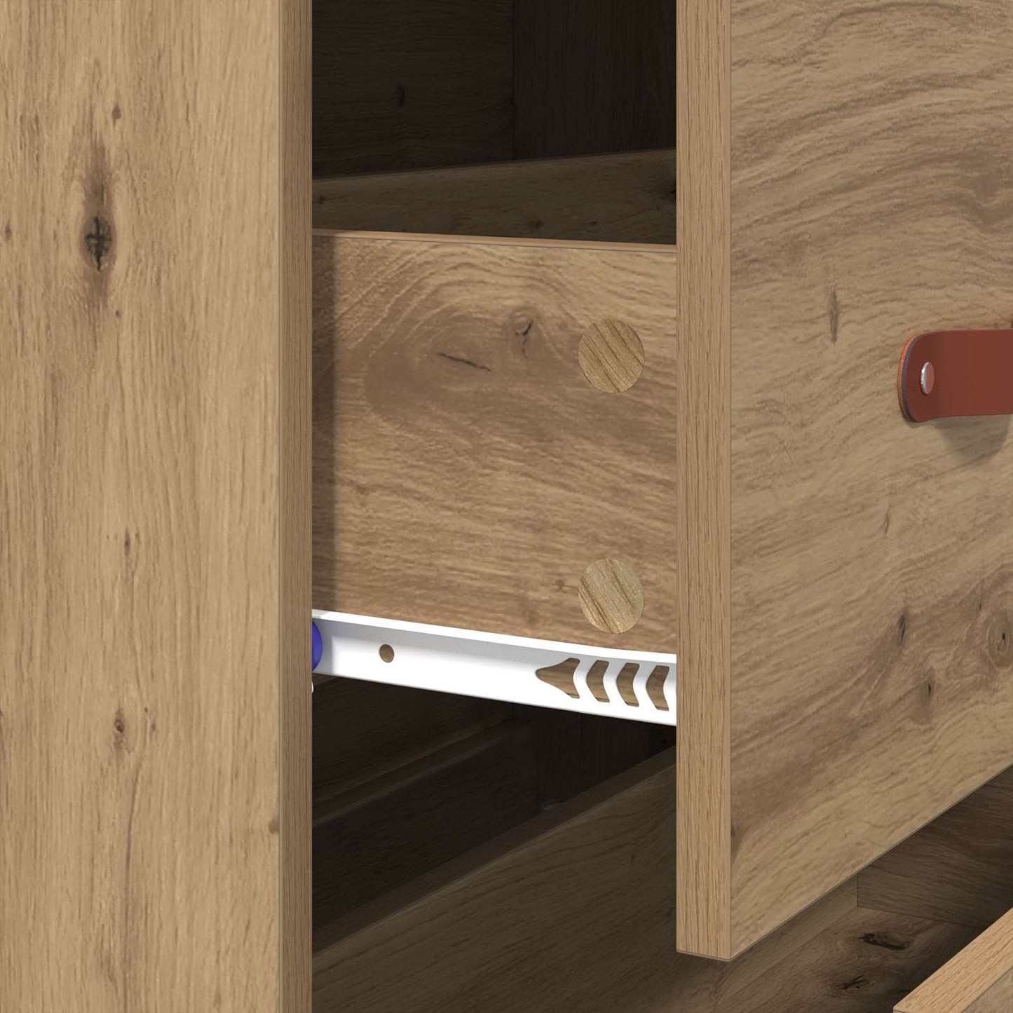 Kommode 3-Skuff Artisan Eik 69,5 x 34 x 90 cm Konstruert tre
