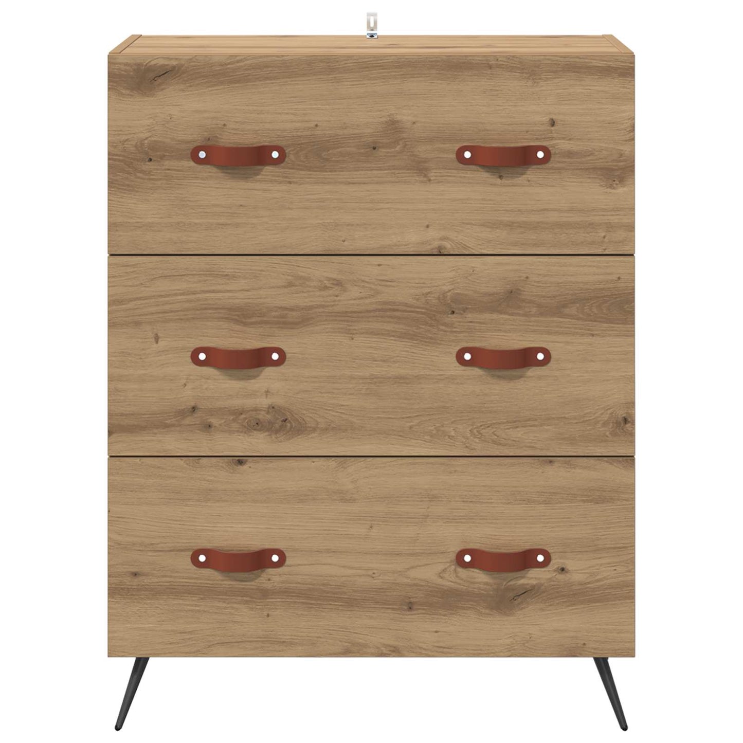 Kommode 3-Skuff Artisan Eik 69,5 x 34 x 90 cm Konstruert tre