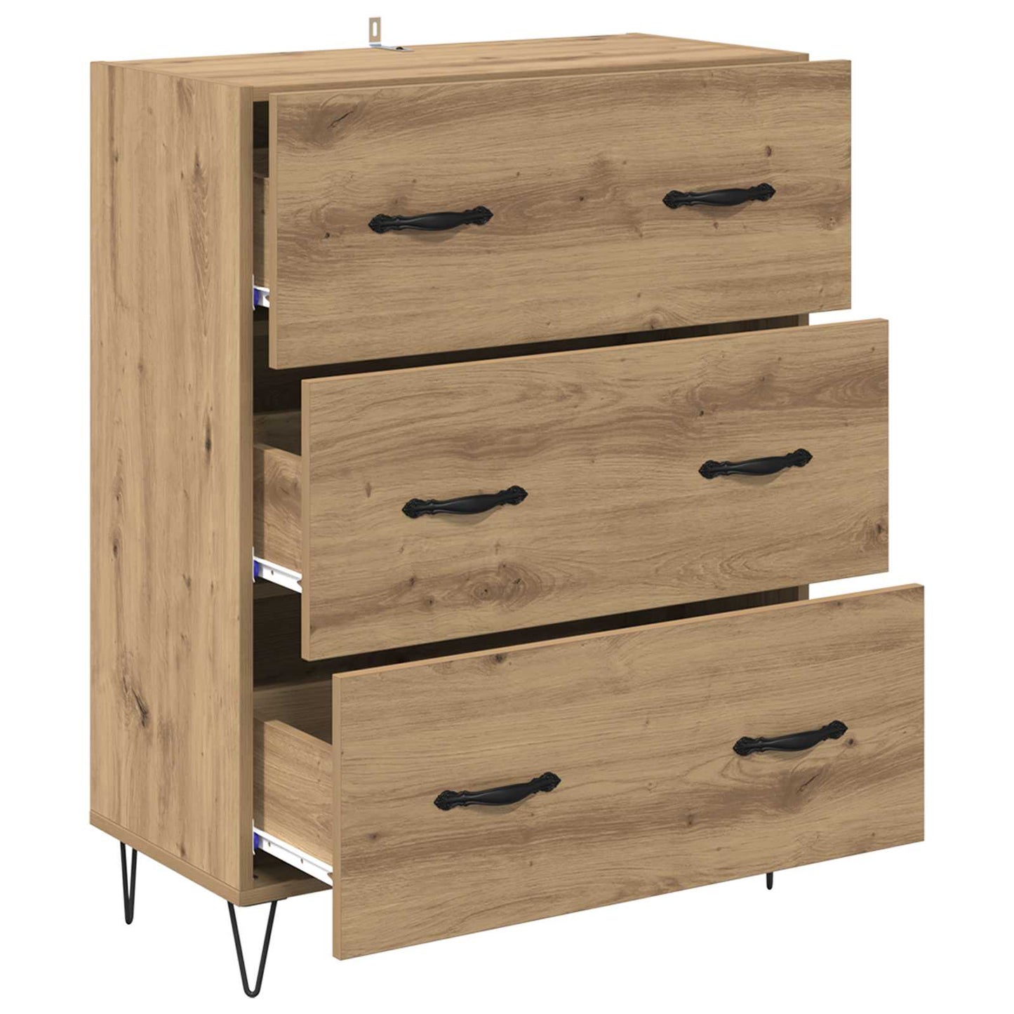 Serviesskap Artisan Eik 69,5 x 34 x 90 cm Ingeniørtre og jern