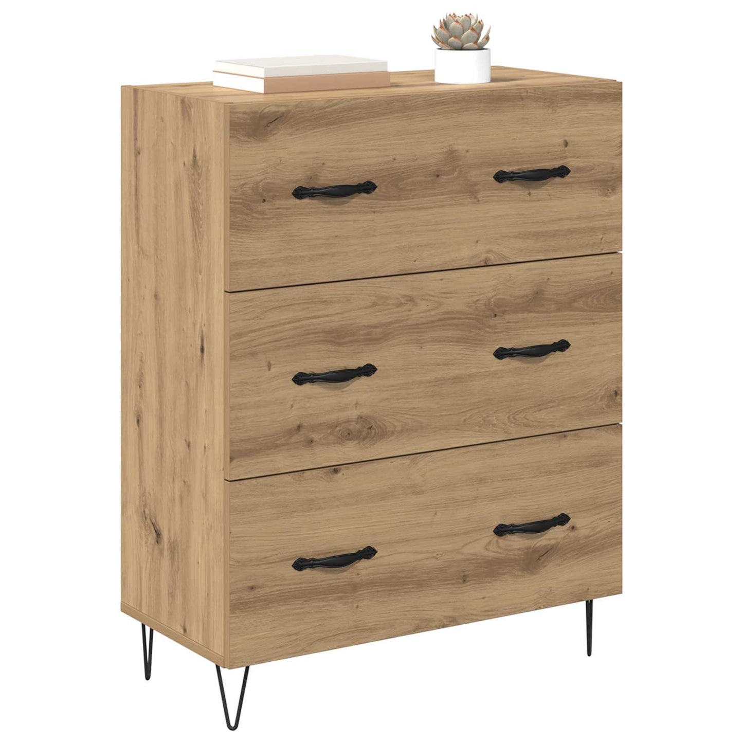 Serviesskap Artisan Eik 69,5 x 34 x 90 cm Ingeniørtre og jern