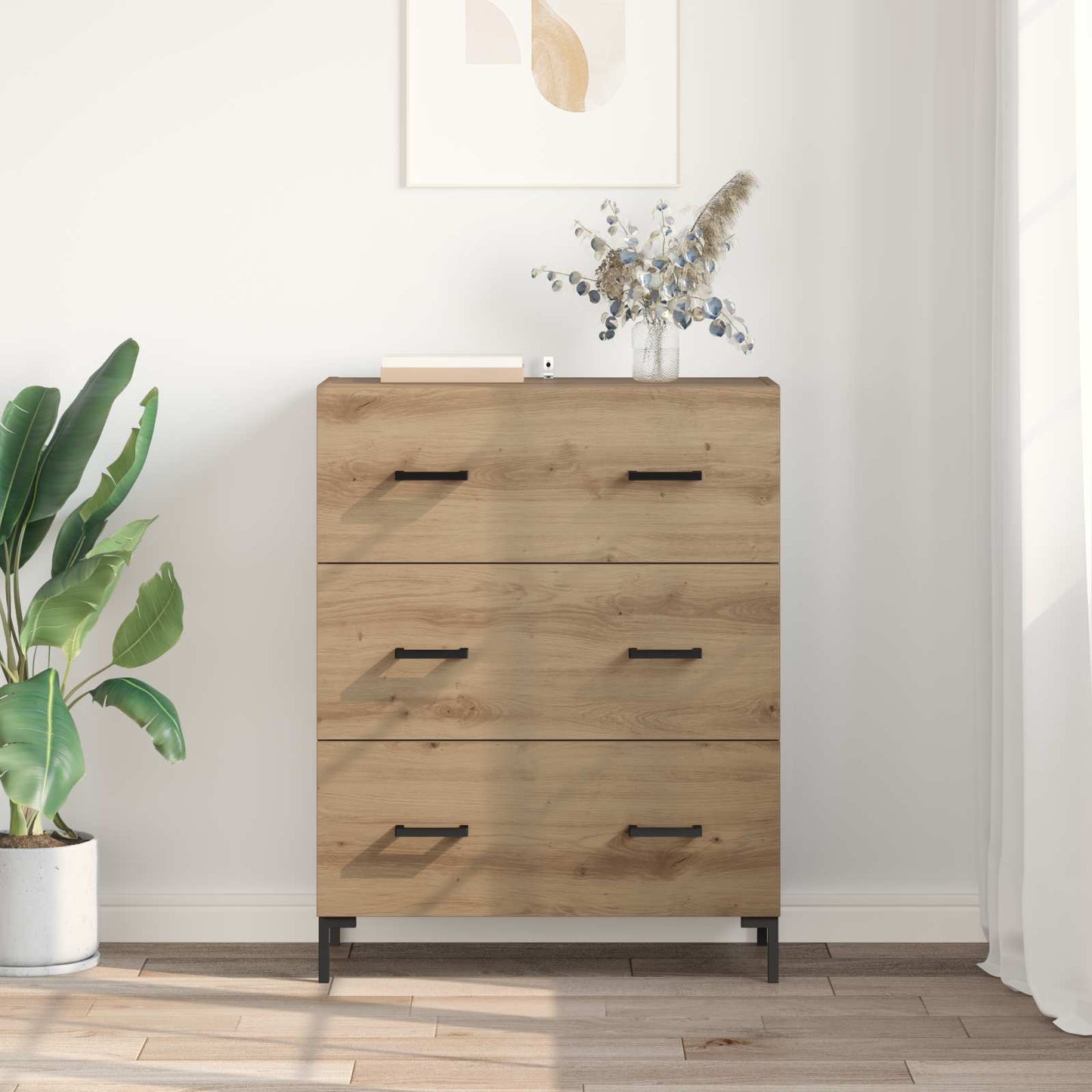 Serviesskap Artisan Eik 69,5 x 34 x 90 cm Ingeniørtre og jern