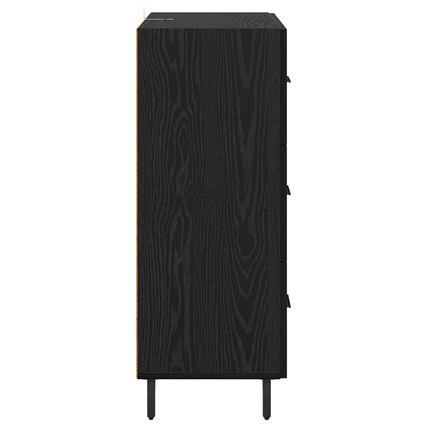 Serviesskap Svart Eik 69,5 x 34 x 90 cm Ingeniørtre og jern