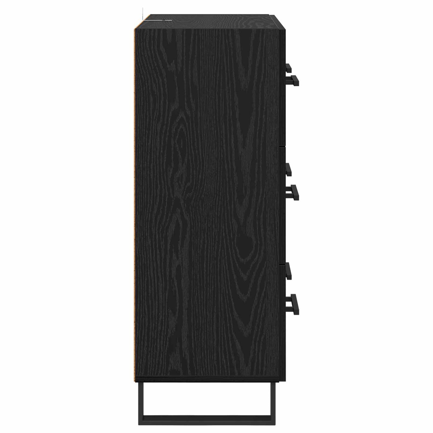 Serviesskap Svart Eik 69,5 x 34 x 90 cm Ingeniørtre og jern