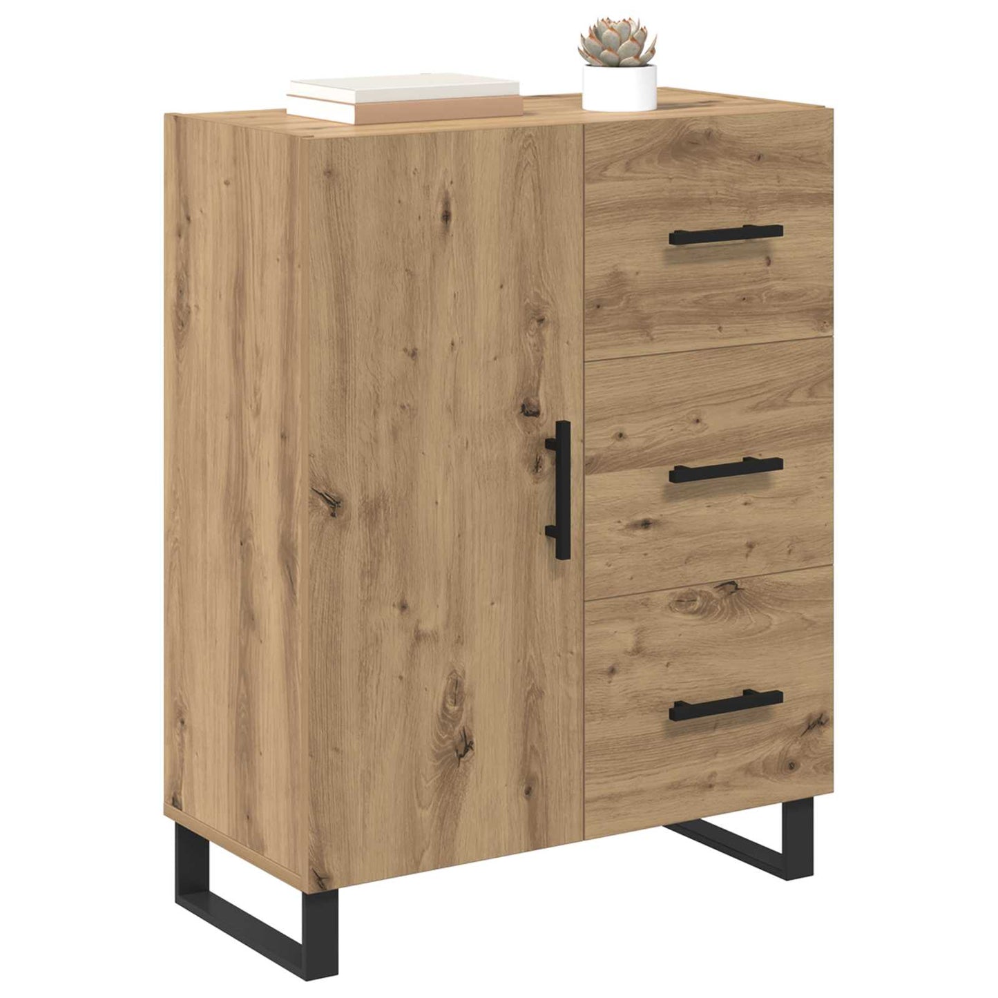 Serviesskap Artisan Eik 69,5 x 34 x 90 cm Ingeniørtre og jern