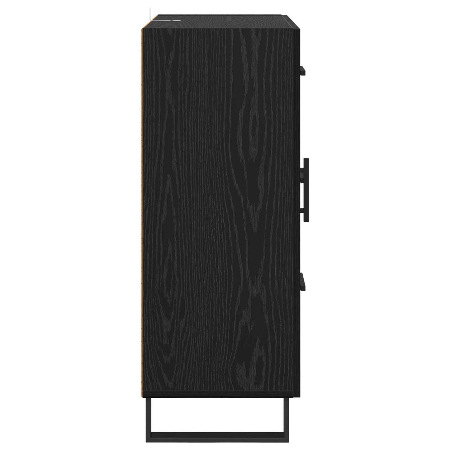 Serviesskap Svart Eik 69,5 x 34 x 90 cm Ingeniørtre og jern