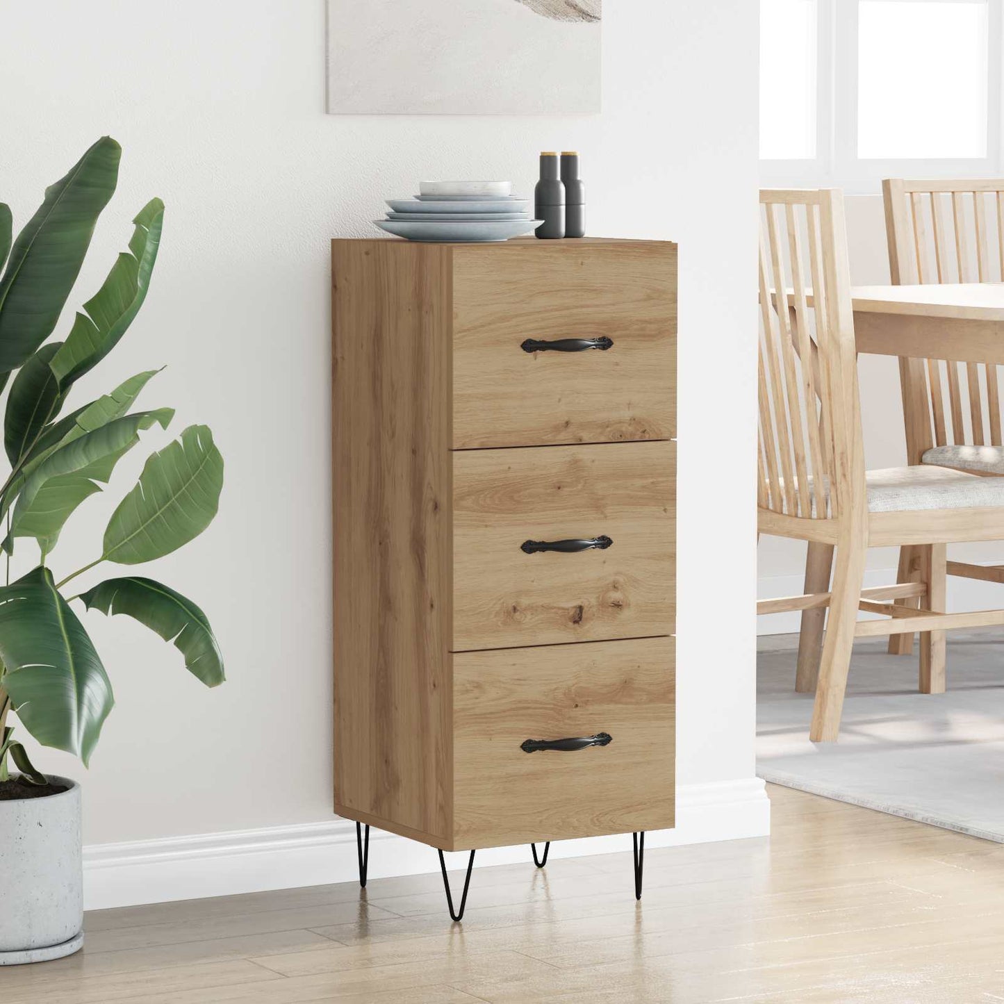 Serviesskap artisan eik 34 x 34.5 x 90 cm Konstruert tre