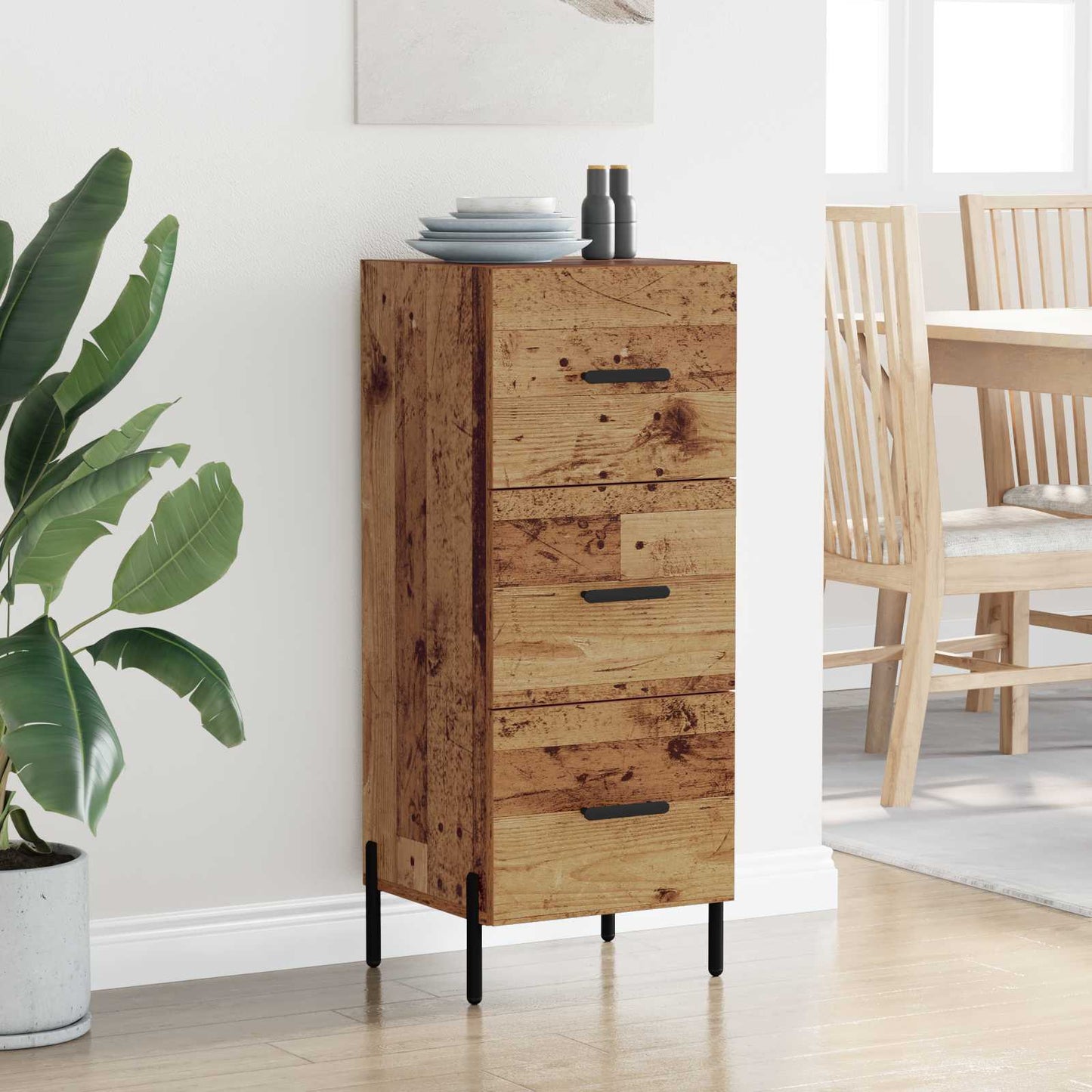 Serviesskap Gammelt tre 34 x 34,5 x 90 cm Konstruert tre