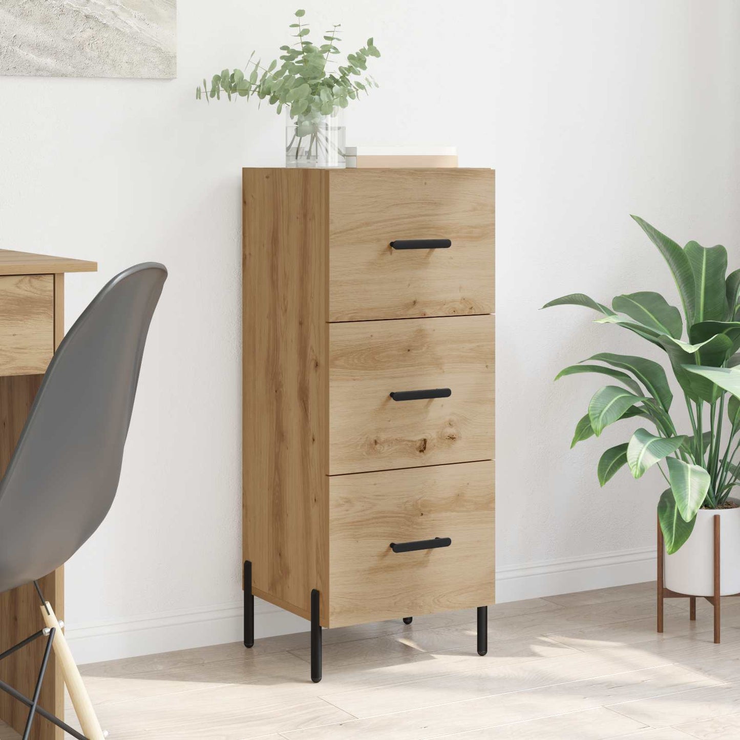 Serviesskap artisan eik 34 x 34,5 x 90 cm Konstruert tre