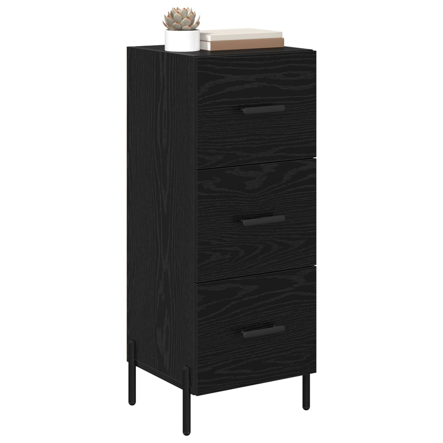 Serviesskap Svart eik 34 x 34,5 x 90 cm Konstruert tre