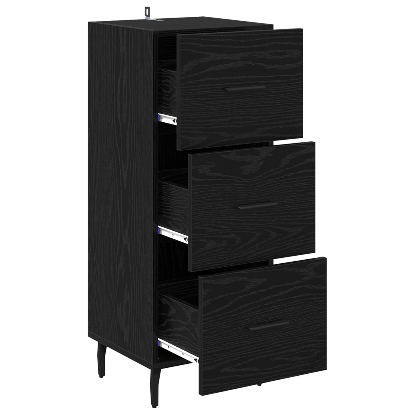 Serviesskap Svart eik 34 x 34,5 x 90 cm Konstruert tre
