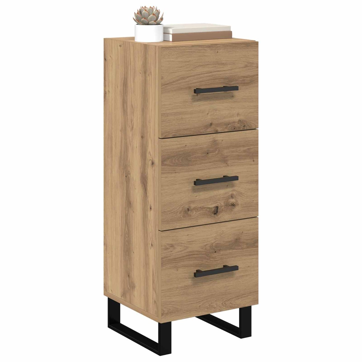 Serviesskap Artisan Eik 34,5 x 34 x 90 cm Ingeniørtre og jern