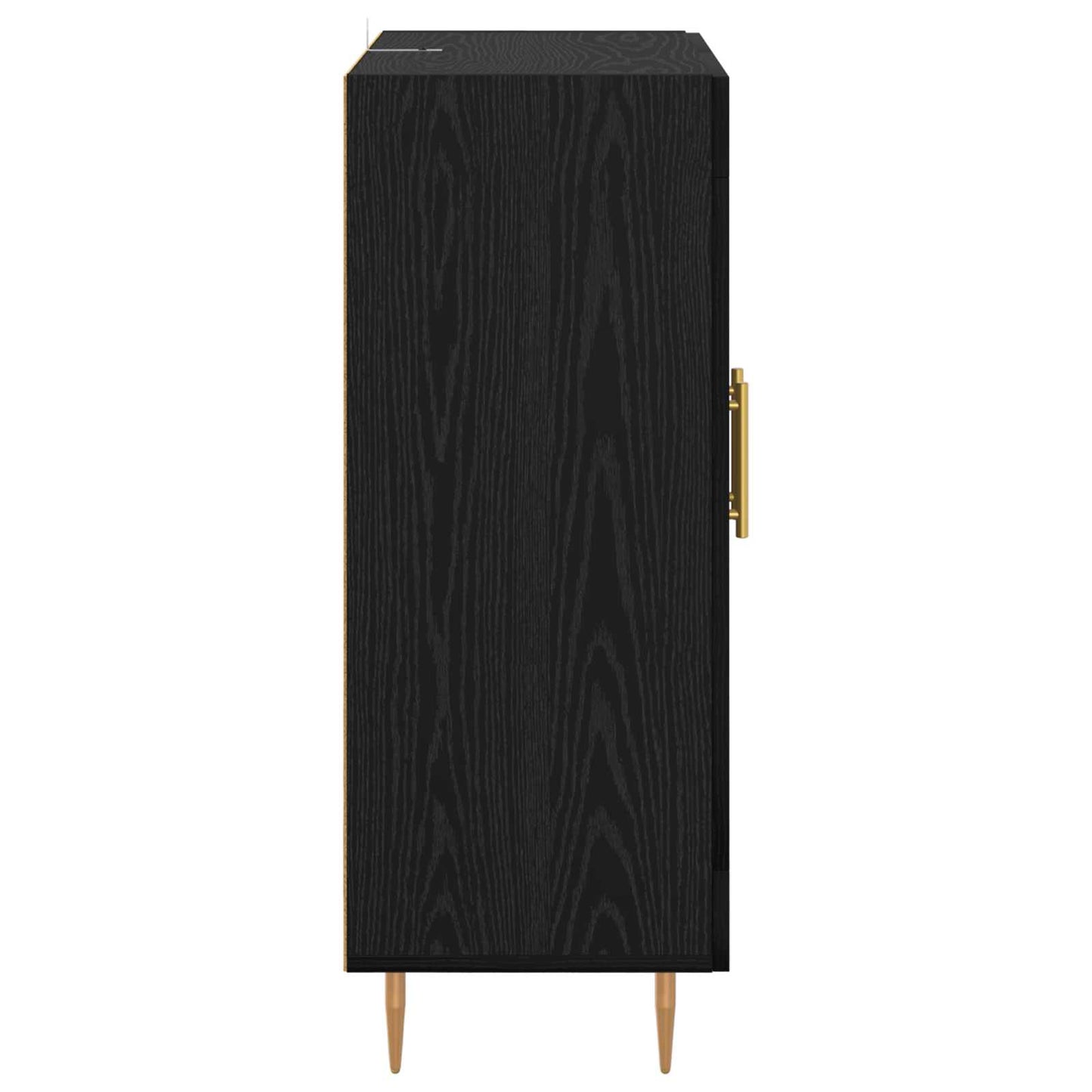 Serviesskap Svart Eik 69,5 x 34 x 90 cm Ingeniørtre og jern