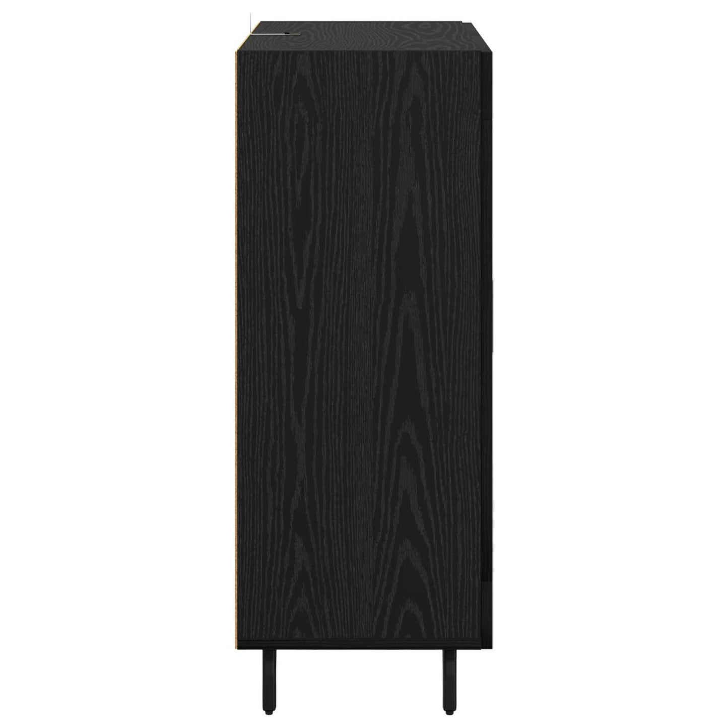 Serviesskap Svart Eik 69,5 x 34 x 90 cm Ingeniørtre og jern