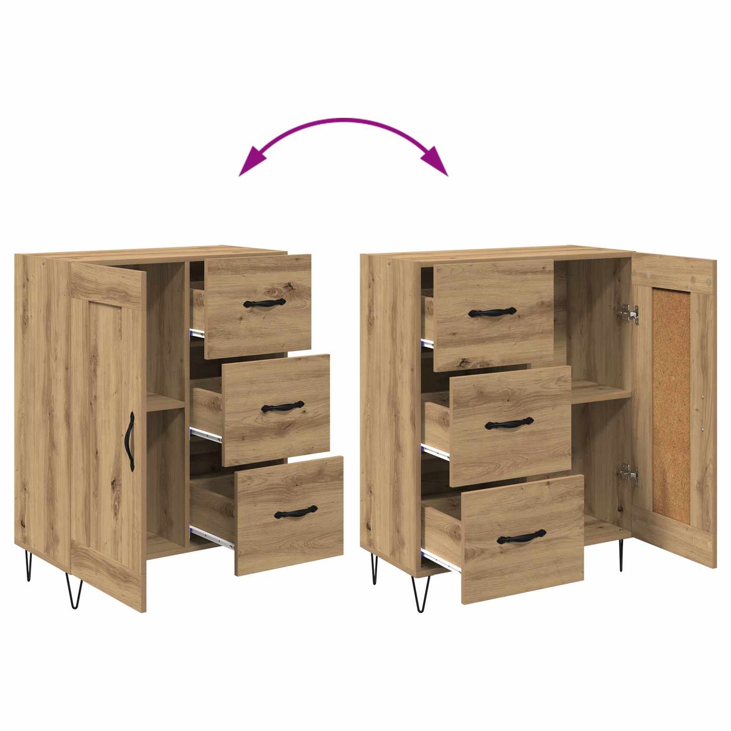 Serviesskap Artisan Eik 69,5 x 34 x 90 cm Konstruert tre
