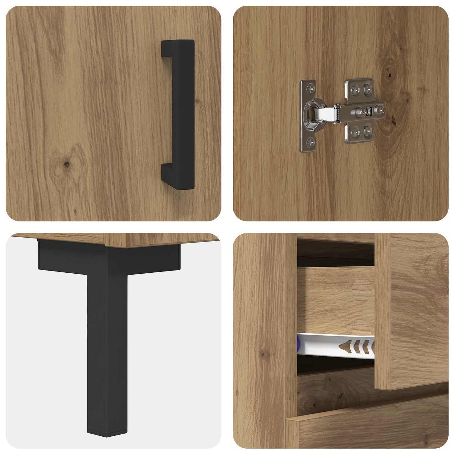 Serviesskap artisan eik 69.5 x 34 x 90 cm Konstruert tre
