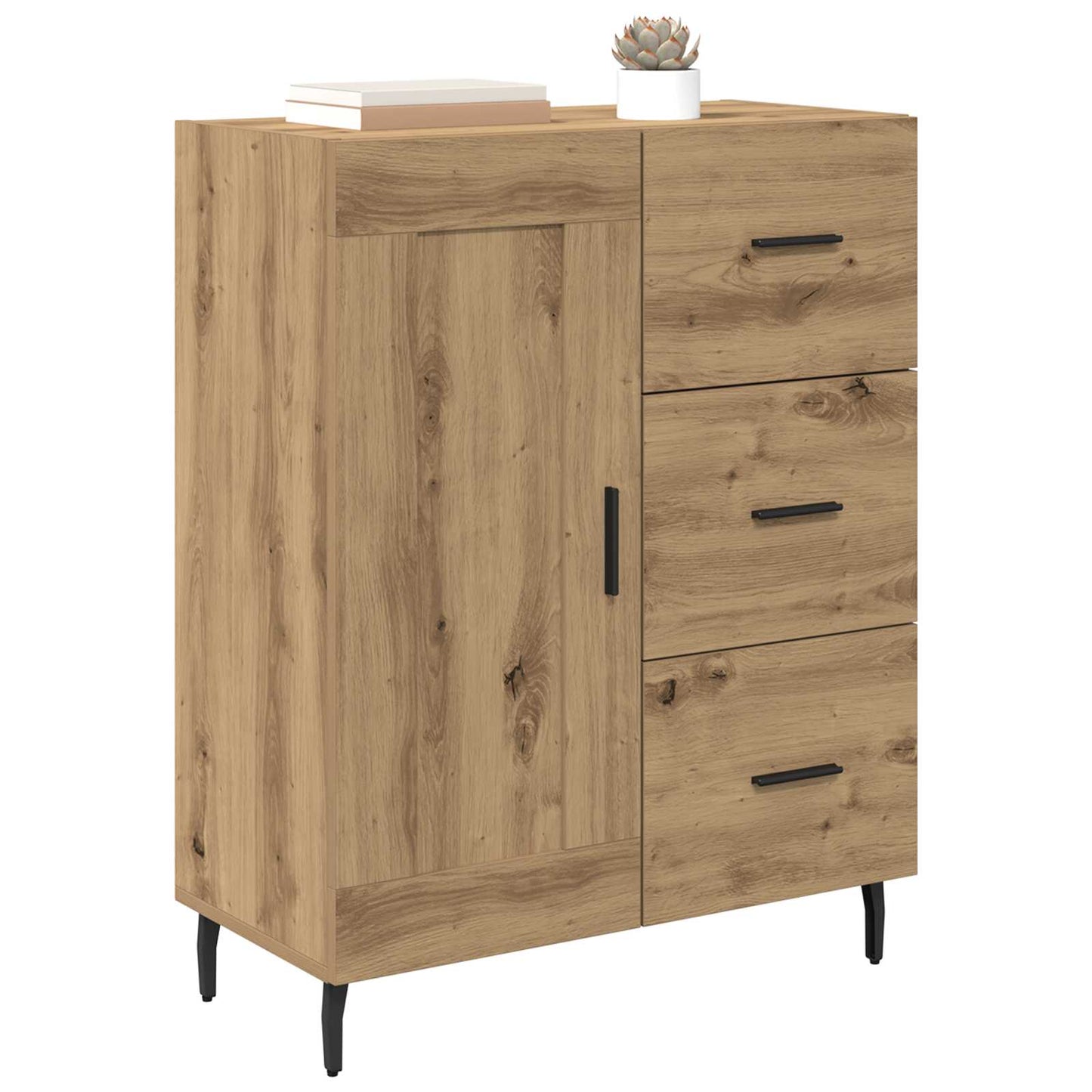 Serviesskap Artisan Eik 69,5 x 34 x 90 cm Ingeniørtre og jern