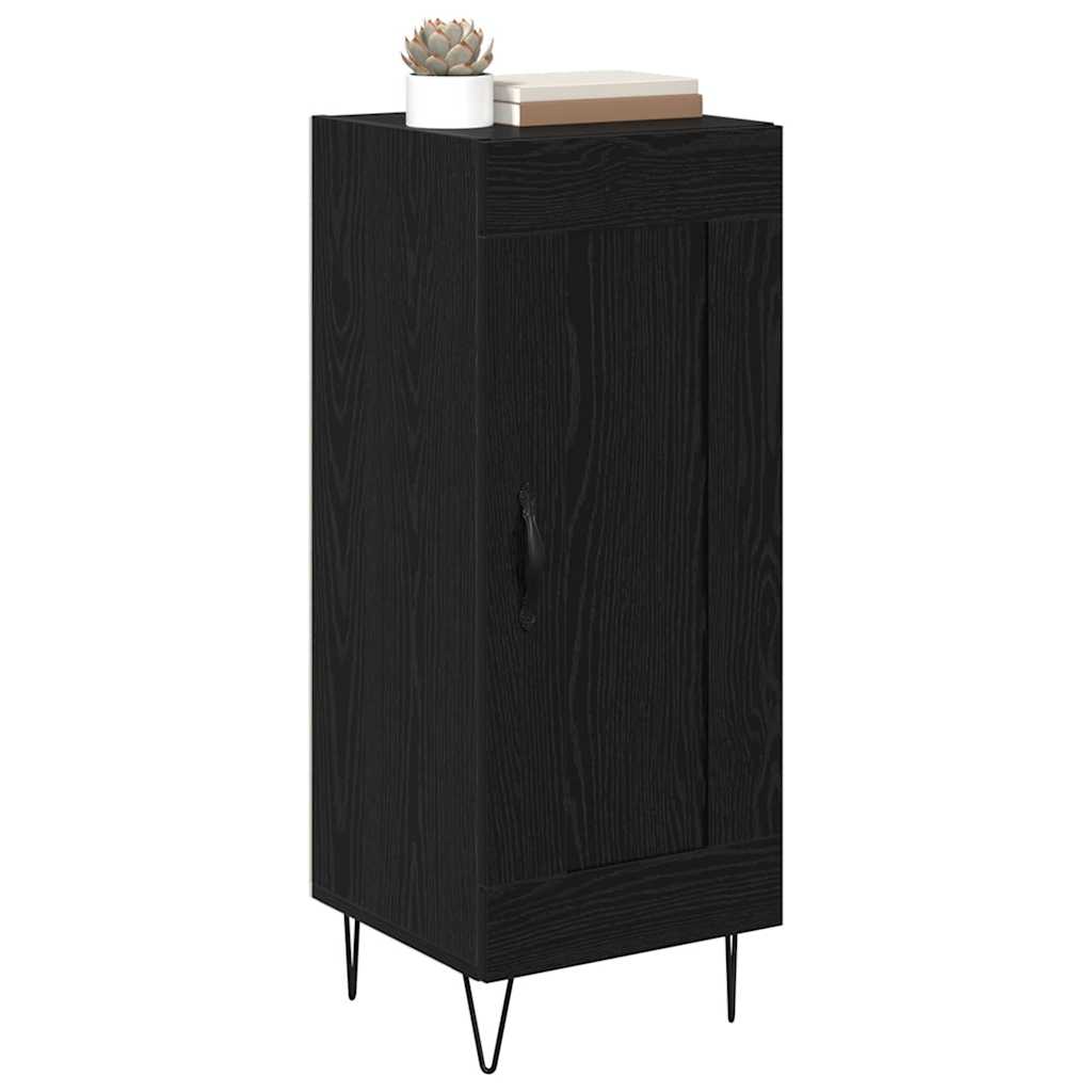 Serviesskap Svart Eik 34,5 x 34 x 90 cm Ingeniørtre og jern