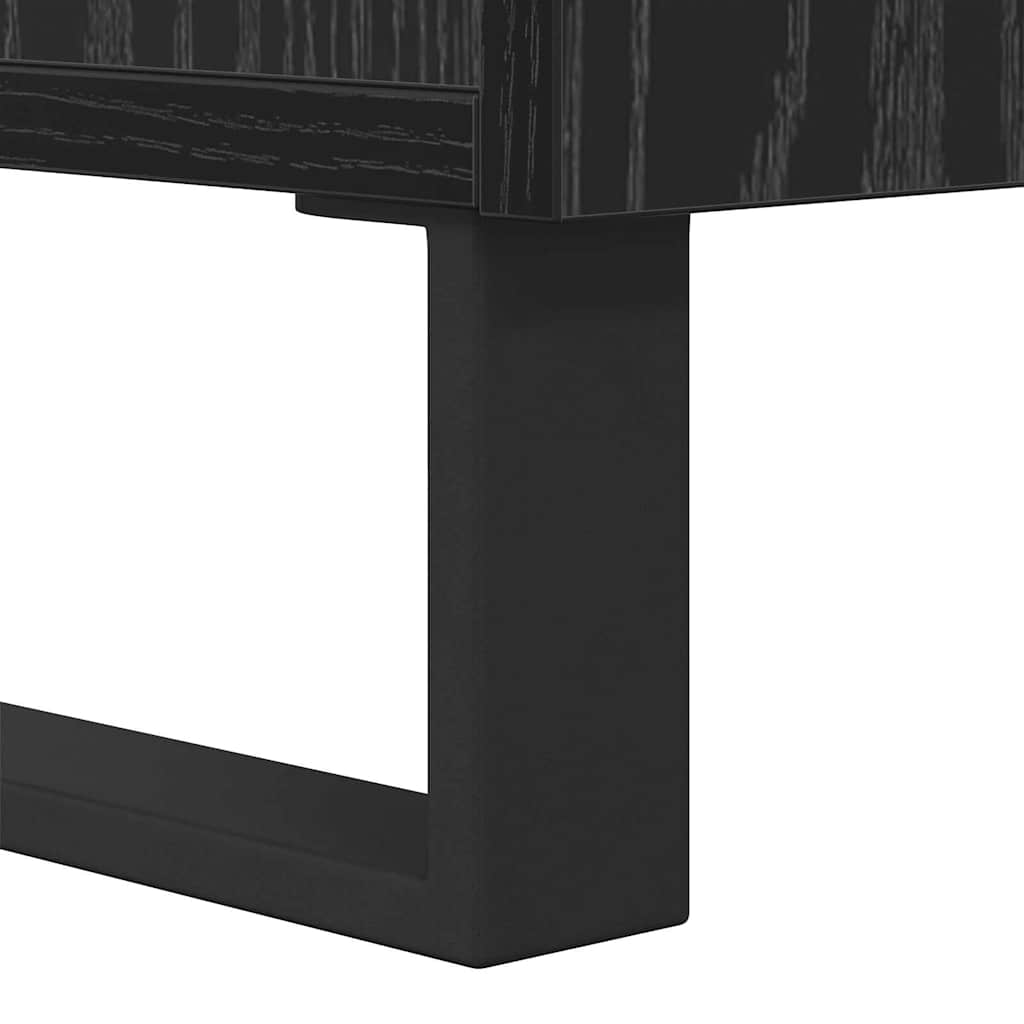 Serviesskap Svart Eik 34,5 x 34 x 90 cm Ingeniørtre og jern