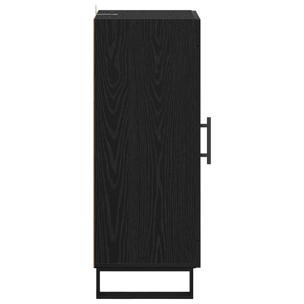 Serviesskap Svart Eik 34,5 x 34 x 90 cm Ingeniørtre og jern