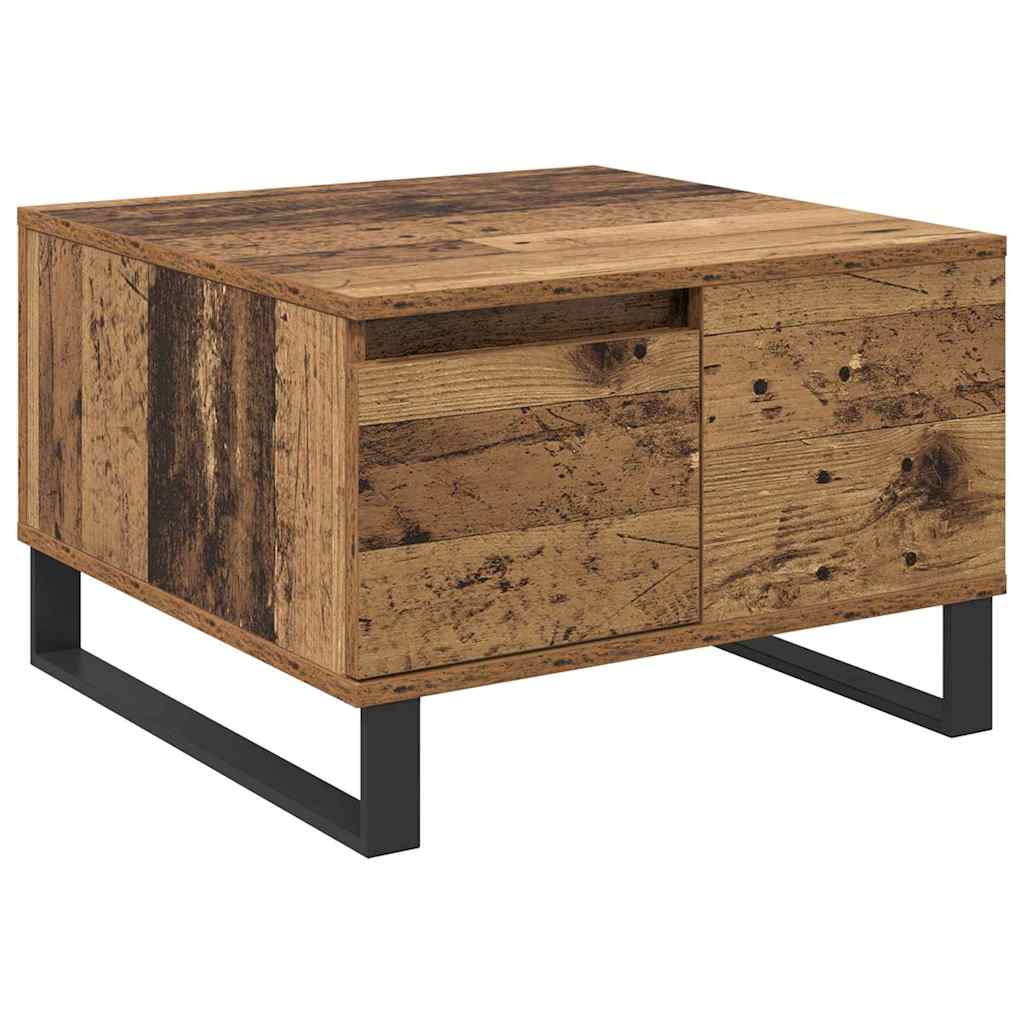 Kaffebord med skuff Gamle tre 55 x 55 x 36,5 cm Konstruert tre