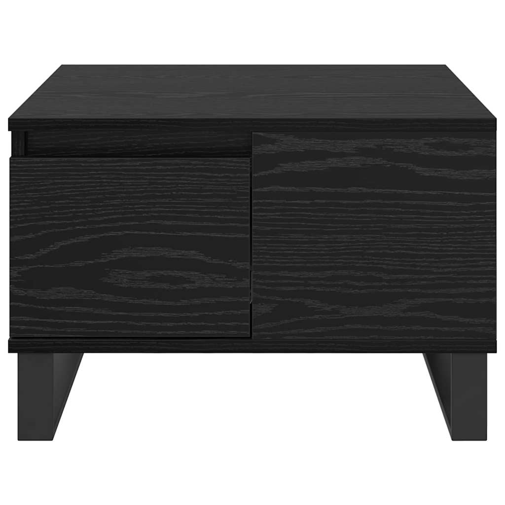 Kaffebord med skuff Svart Eik 55 x 55 x 36,5 cm Konstruert tre