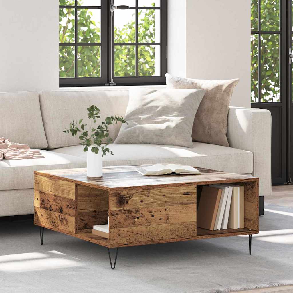 Kaffebord Gamle tre 80 x 80 x 36,5 cm Konstruert tre