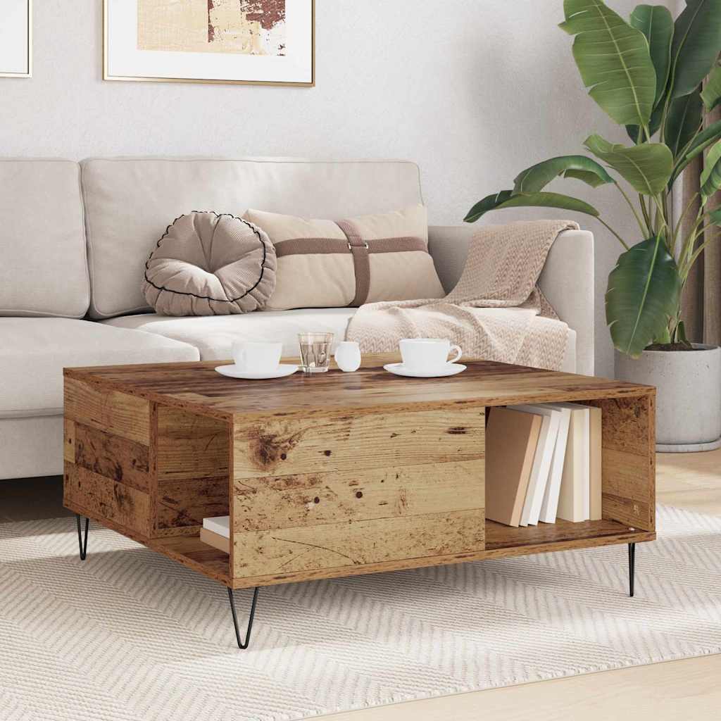 Kaffebord Gamle tre 80 x 80 x 36,5 cm Konstruert tre