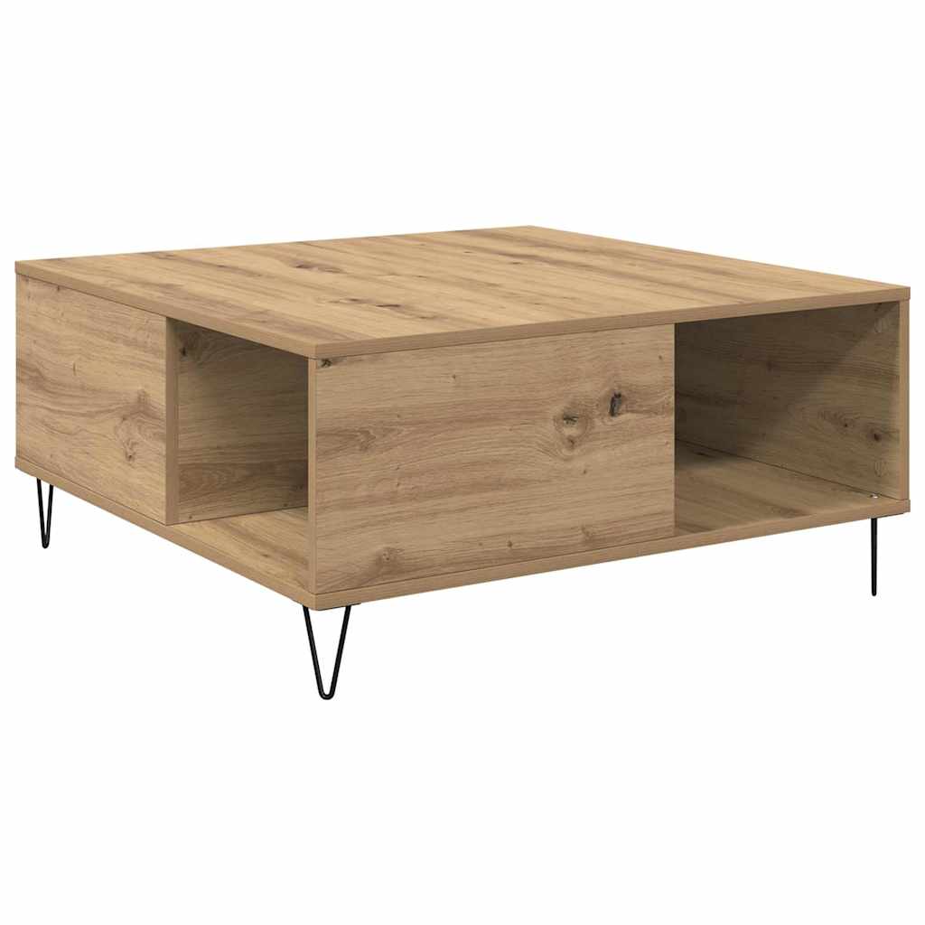 Kaffebord Artisan Eik 80 x 80 x 36,5 cm Konstruert tre
