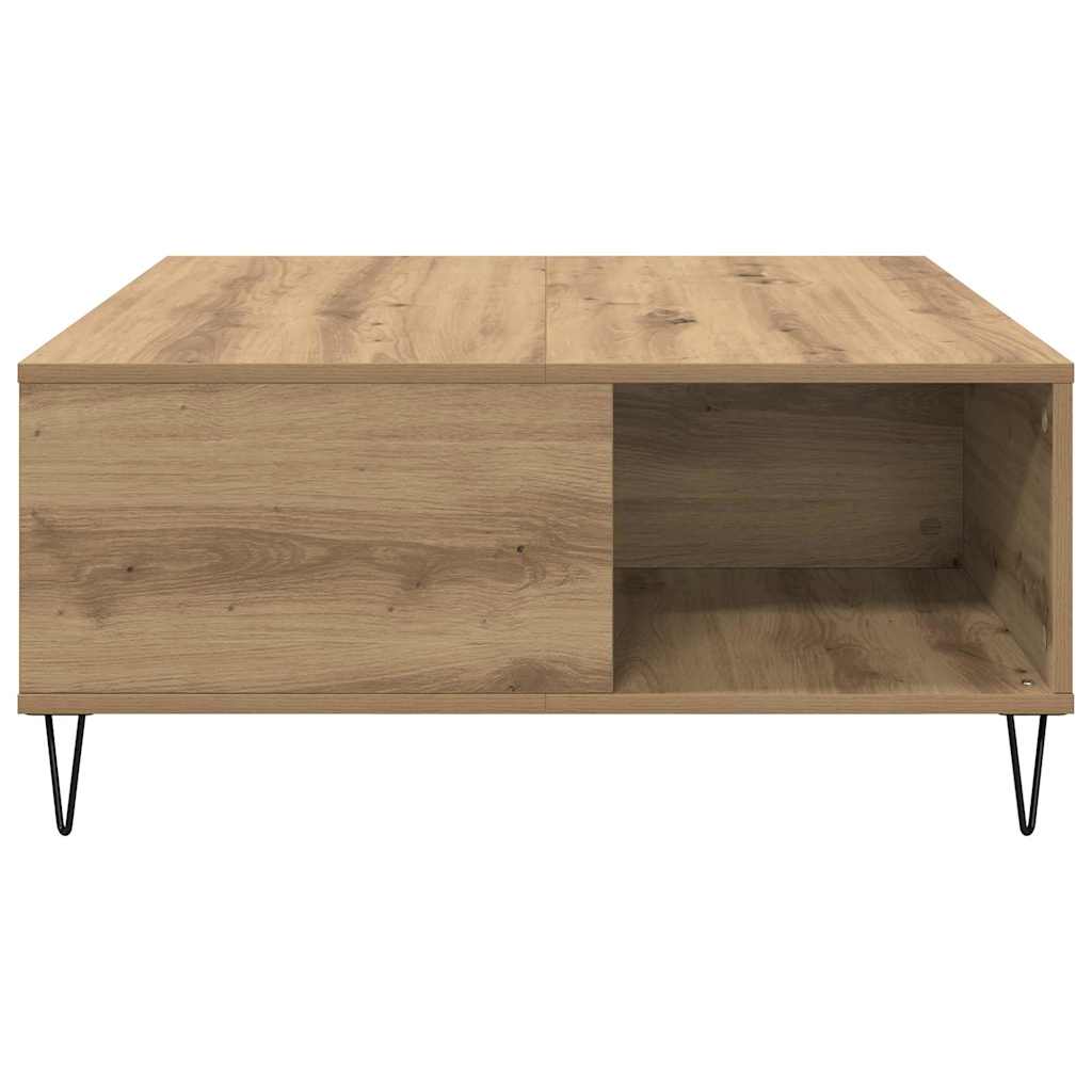 Kaffebord Artisan Eik 80 x 80 x 36,5 cm Konstruert tre
