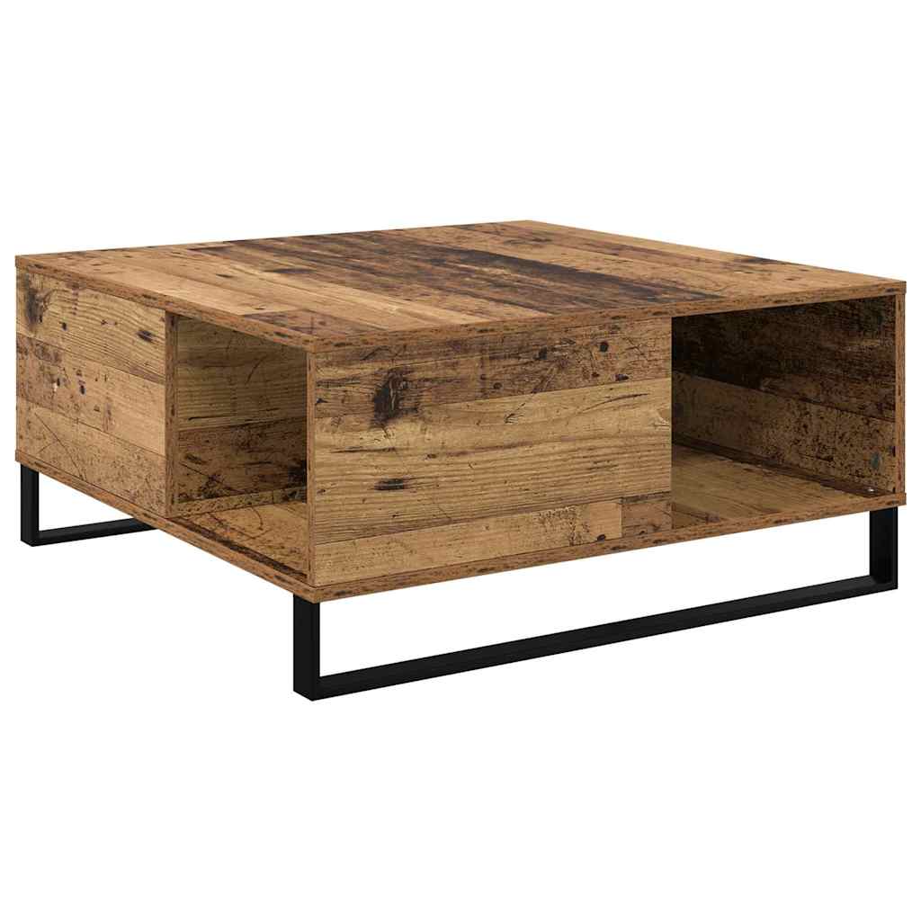 Kaffebord Gamle tre 80 x 80 x 36,5 cm Konstruert tre vidaXL