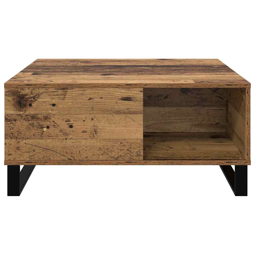 Kaffebord Gamle tre 80 x 80 x 36,5 cm Konstruert tre vidaXL
