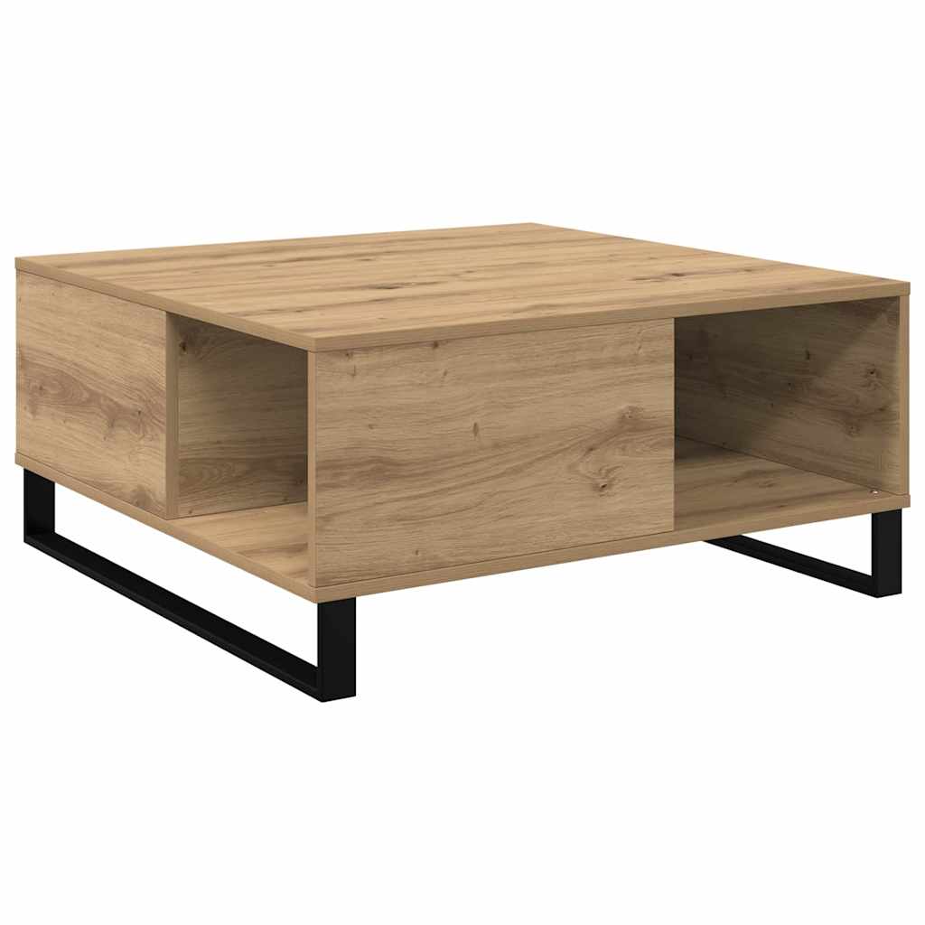 Kaffebord Artisan Eik 80 x 80 x 36,5 cm Konstruert tre vidaXL