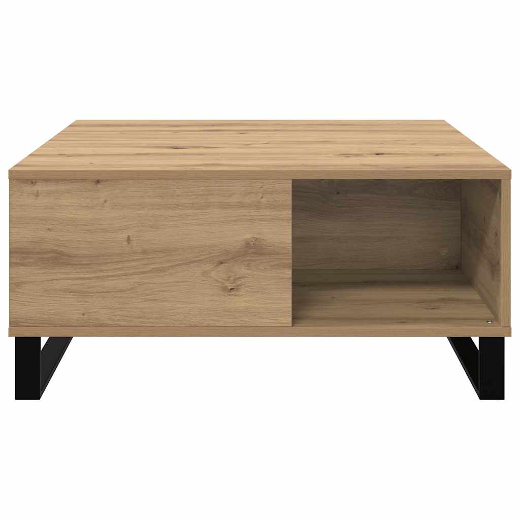 Kaffebord Artisan Eik 80 x 80 x 36,5 cm Konstruert tre vidaXL